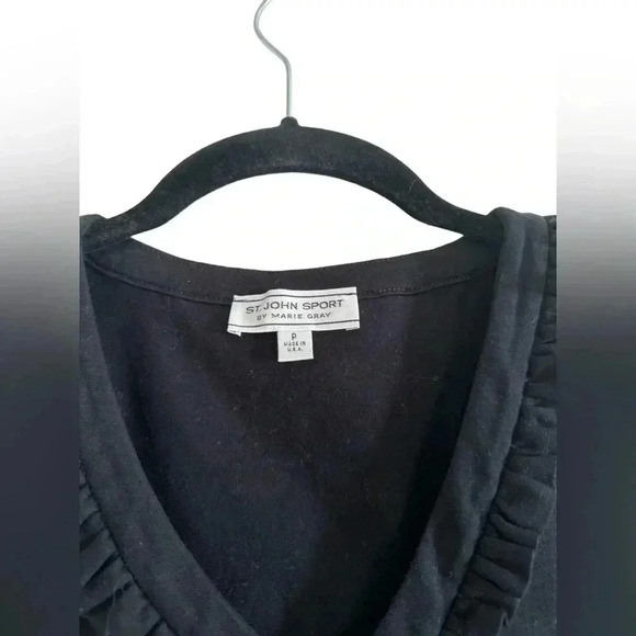 St. John Sport by Marie Gray black sleeveless top P - Picture 8 of 10